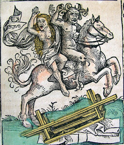 511px-Nuremberg_chronicles_-_Devil_and_Woman_on_Horseback_(CLXXXIXv)
