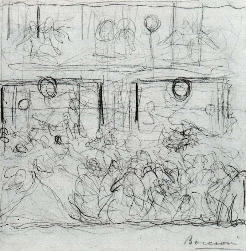 Umberto Boccioni - Study for _The Riot_